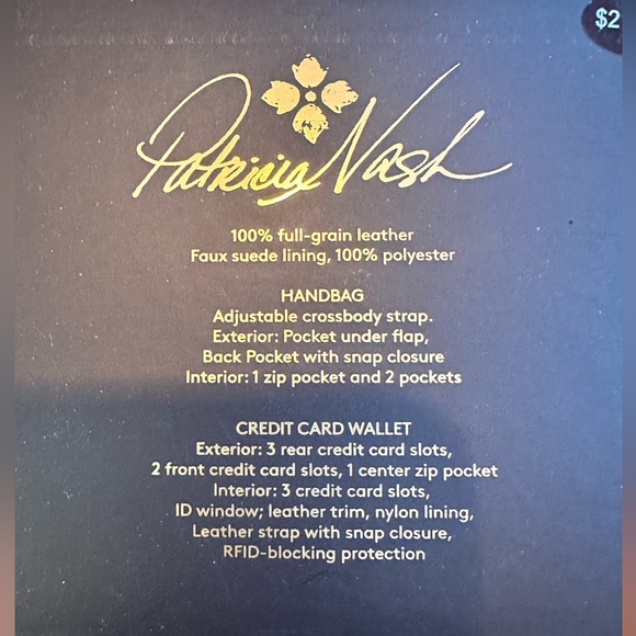 Patricia Nash Ladies Crossbody  Purse And Card Wallet Set - Picture 12 of 12